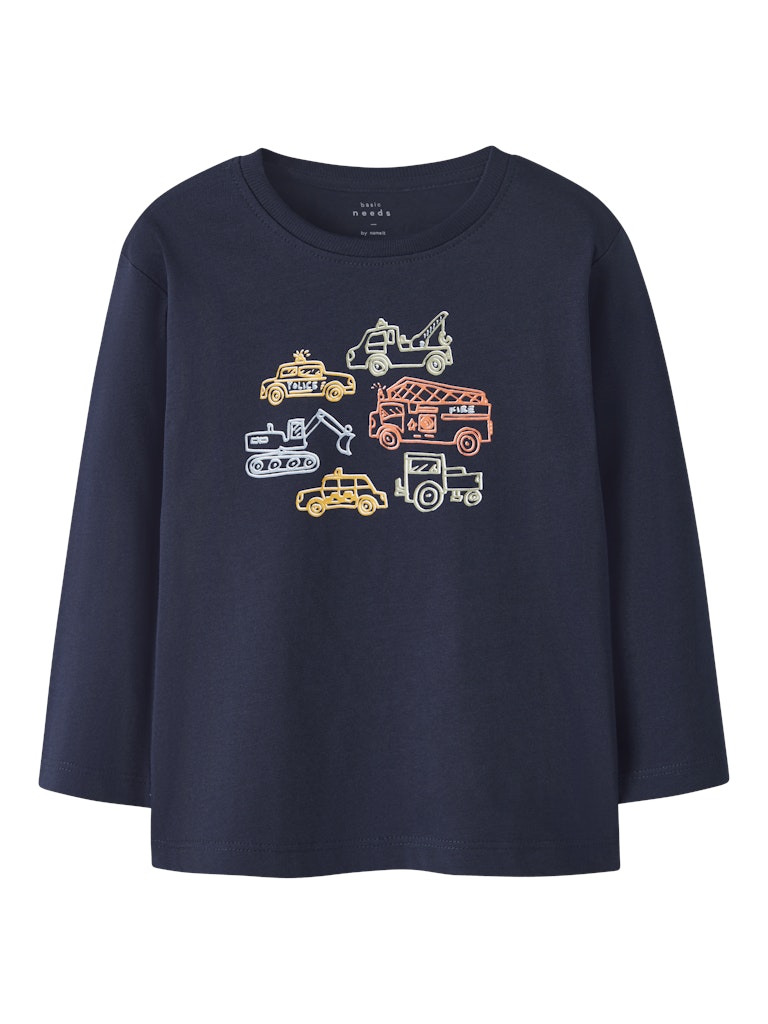 Langärmliges T-Shirt Victor Fahrzeuge Blau