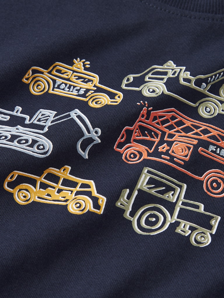 Langärmliges T-Shirt Victor Fahrzeuge Blau