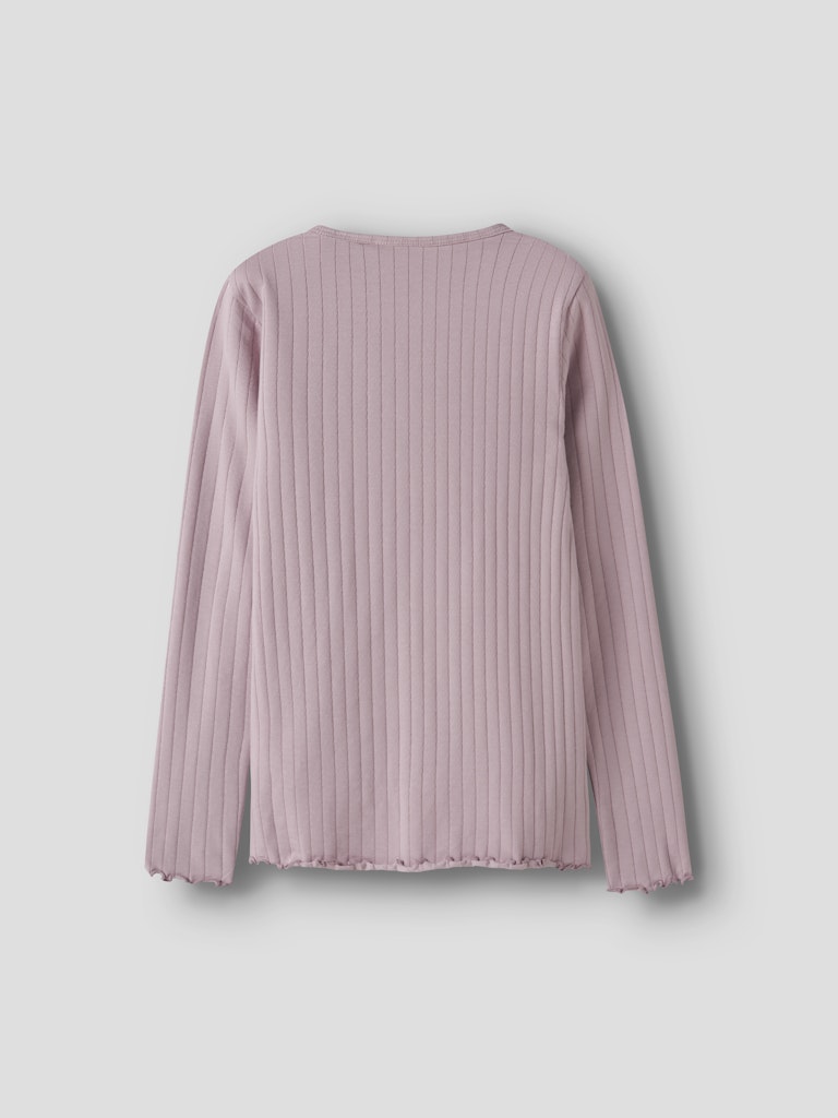 Langärmeliges Oberteil gerippt einfarbig Vibse Rosa