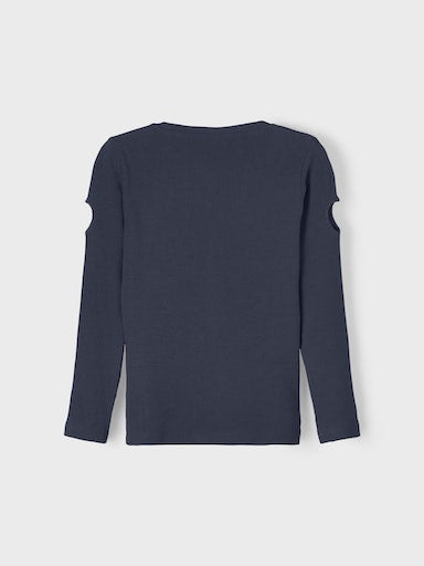 Langärmeliges Sweatshirt Luana Cut Out Dunkelblau