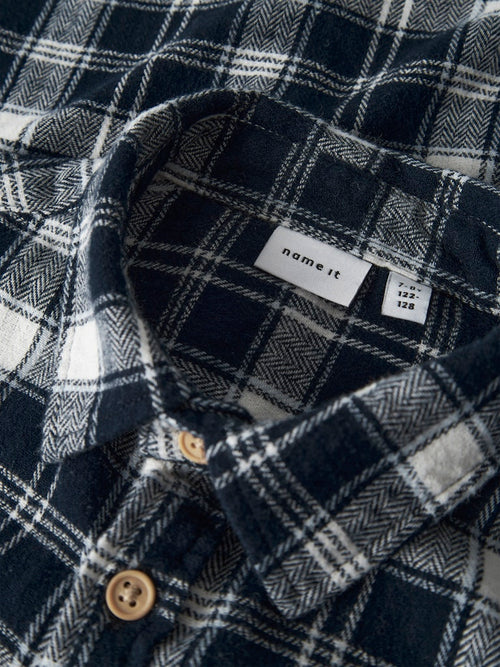 Flanellhemd Kariert Sunda Blau