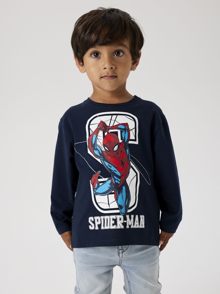 Langarm-Oberteil Spider-Man Nitin Marineblau