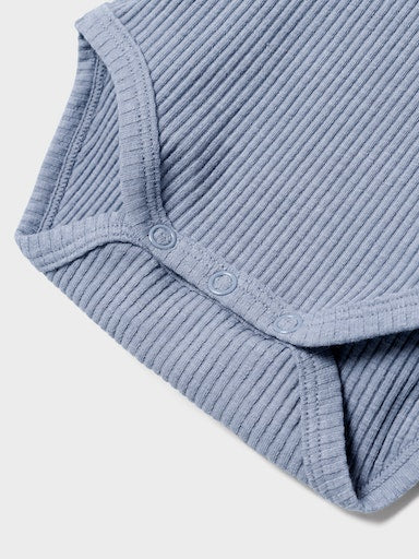 Body Bebum Langarm Gerippt Blau