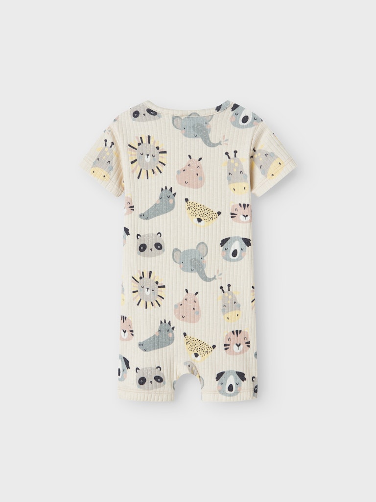 Hosenanzug Osommer Tiere Gerippt Beige