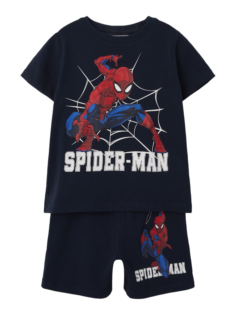 Shorts-Set/Pyjama Spiderman Kurzarm Maus Blau